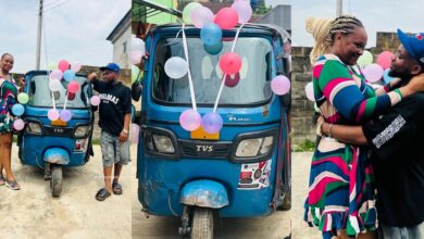Nigerian man gives girlfriend fairly used tricycle as token of gratitude