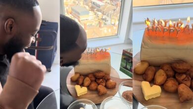 Nigerian man who hates cake, celebrates birthday with bread, butter, and Akara