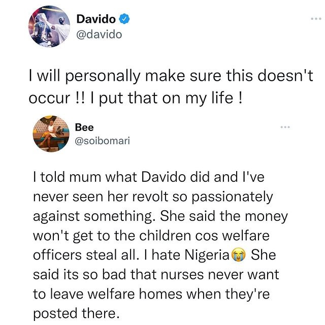 "I put that on my life" - Davido vouches to make sure welfare officials doesn't steal charity donations