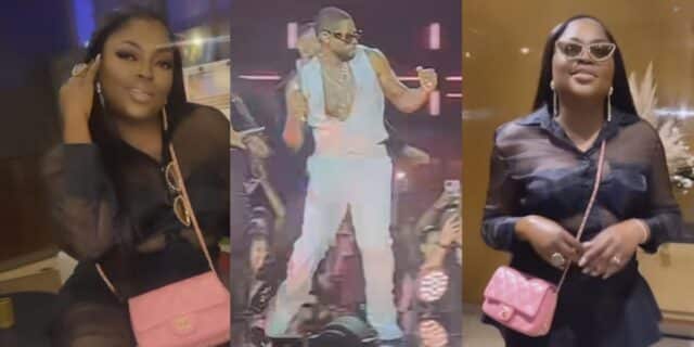 Toke Makinwa Mercy Eke Funke Akindele's outfit Usher’s live concert