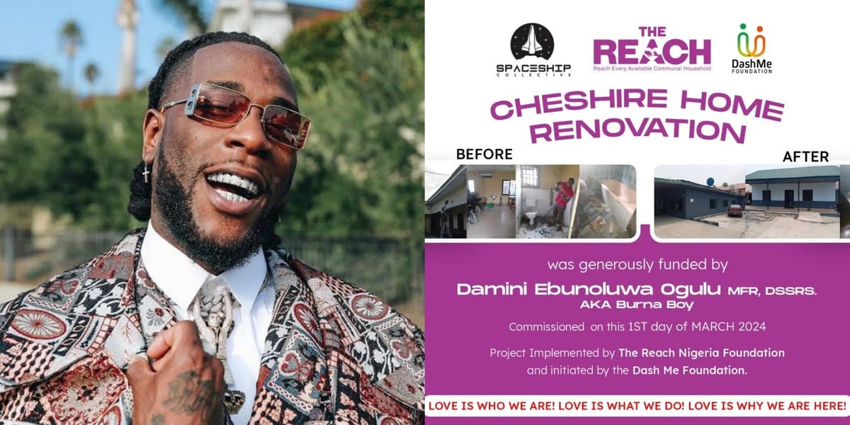 Burna Boy reportedly renovates 'Cheshire' orphanage home in Port Harcourt