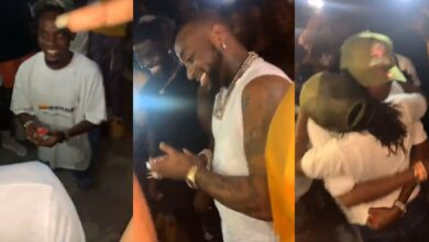 Davido cheers as fan proposes to girlfriend in his presence