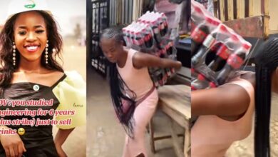 Nigerian lady who studied engineering in OOU for 6 years ends up as drink seller