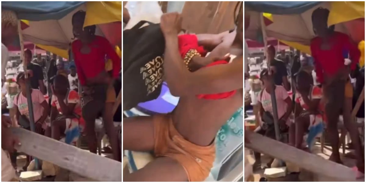 Drama as men publicly humiliate crossdresser, forces him to remove clothing while at salon