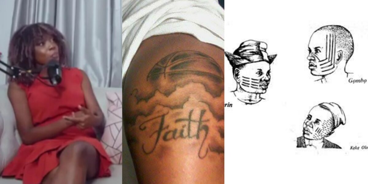 Podcaster tribal marks tattoos sin