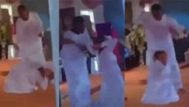 Lady screams in pain as she is mercilessly flogged with broom during deliverance session