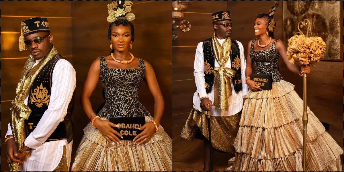 Unbothered Wofai Fada rolls out stunning photos from traditional wedding