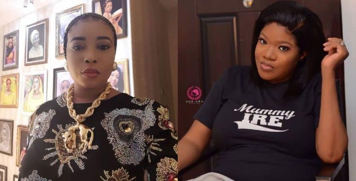 Toyin Abraham respond to Liz Anjorin's claim she had her baby in a traditional birth center