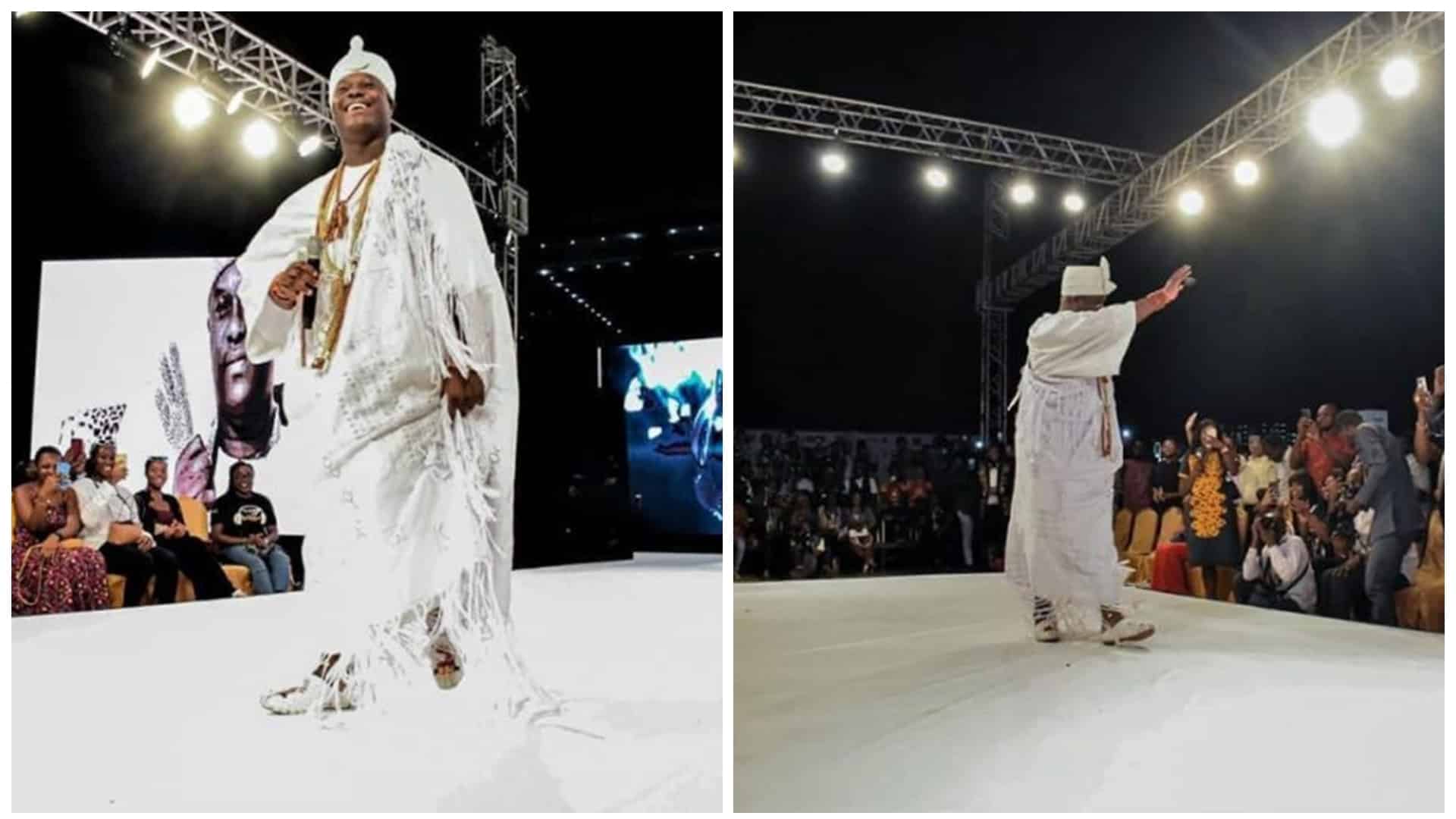 Ooni of Ife spotted catwalking at a fashion show in Lagos