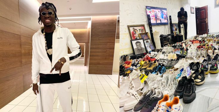 Comedian Akpororo shows off his impressive shoe collection