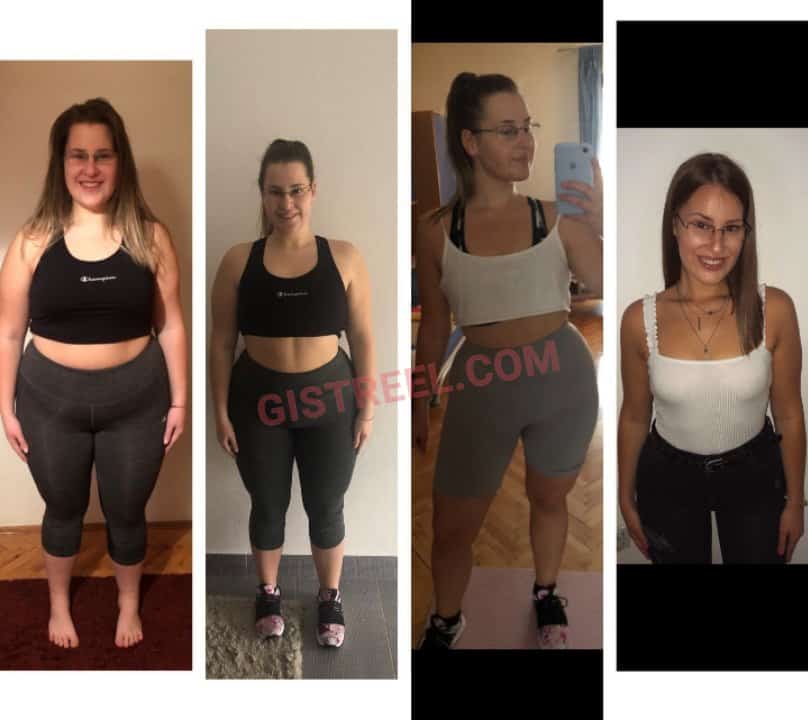 Lady shares transformation photos