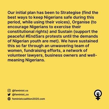 feminist coalition progress report endsars protest 