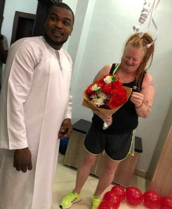 Nigerian man proposes to white woman
