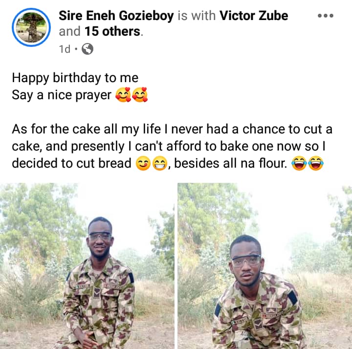Soldier in Borno celebrated his birthday