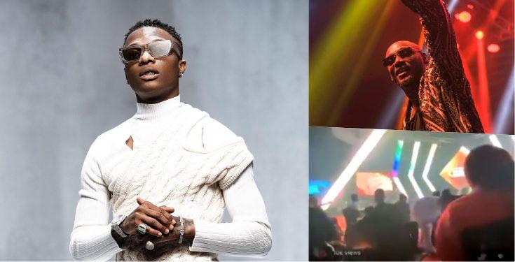 #14thHeadies: Moment Wizkid prostrated to greet 2Face (Video)