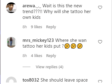 "Is she barren" - Reactions as lady tattoo Davido and all his children's faces on her back (Video)