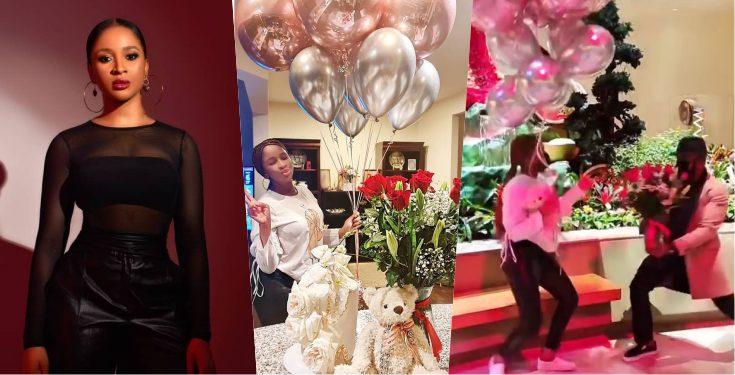 Adesua Etomi makes first appearance online after giving birth (Video)