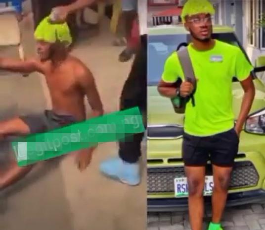 “I no fit kill my mama" - Suspected yahoo boy cries out while running naked (Video)