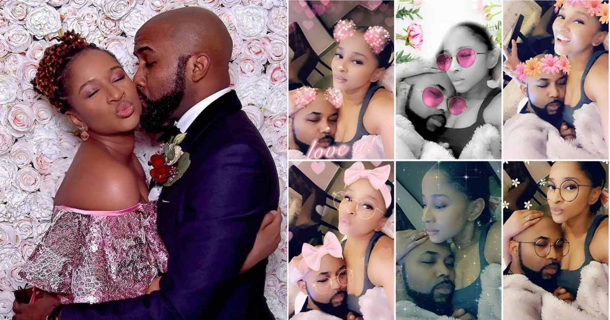 Adesua Etomi shares photos of Banky W getting baby-treatment in celebration of his birthday