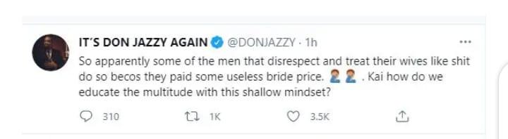 Don Jazzy bride price