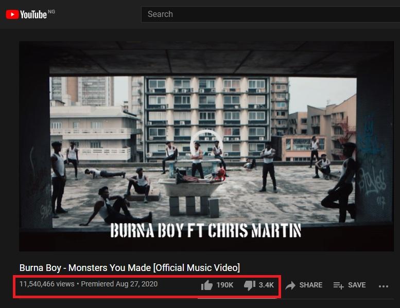 "500K views in 30 minutes, big fraud" - Burna Boy dragged for buying fake Youtube views