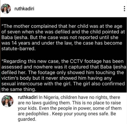 Ruth Kadiri Baba Ijesha Rape Nigeria Kids