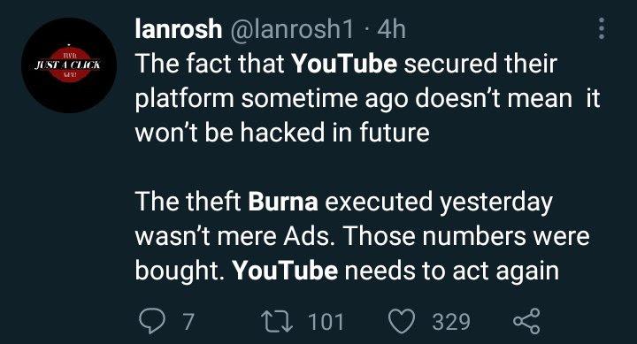 "500K views in 30 minutes, big fraud" - Burna Boy dragged for buying fake Youtube views