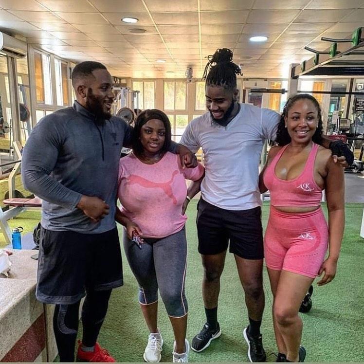 BBNAIJA: Erica, Kiddwaya, Dorathy and Praise reunite at the gym (Video)