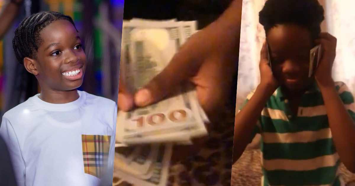 Reactions as Wizkid's son flaunts N1M gift from his father (Video)