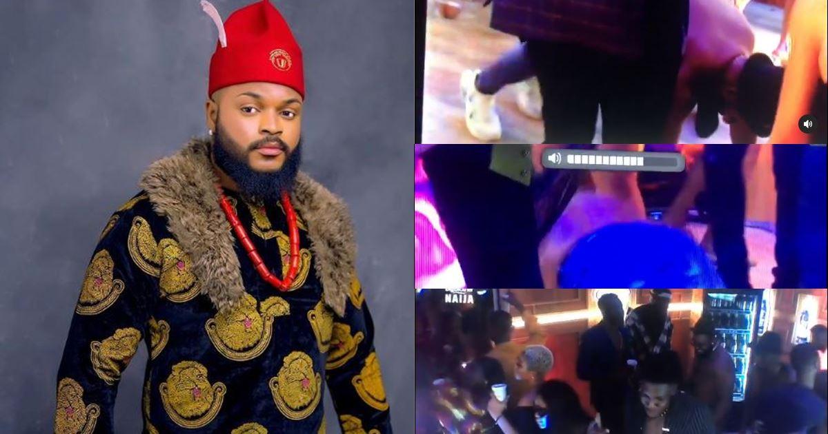 Moment White Money became the point of concentration due to his 'premium' dance moves at the Saturday night party (Video)