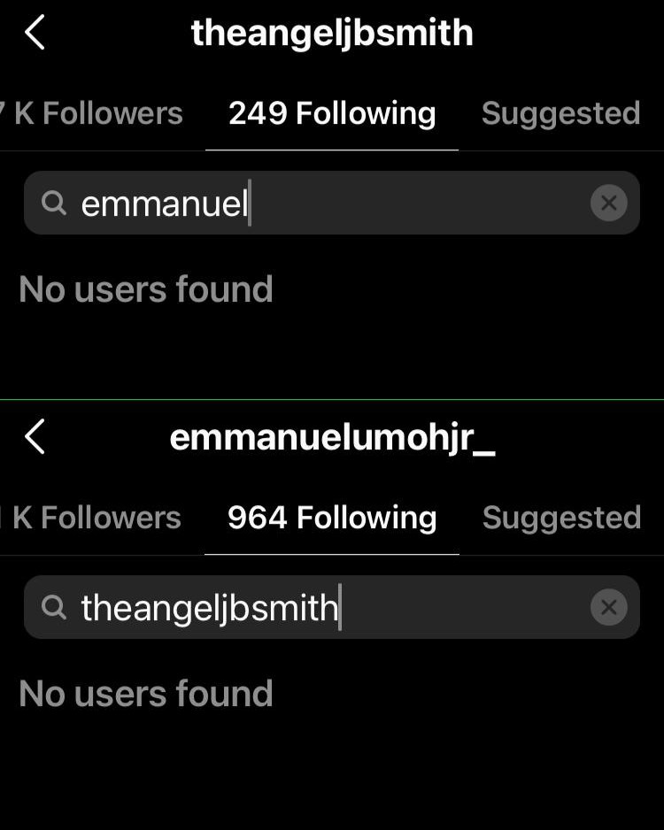 #BBNaija: Emmanuel and Angel unfollow one another on Instagram