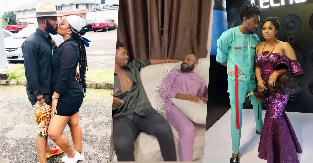 #BBNaija: Boma and Tega's husband spotted hanging out together (Video)