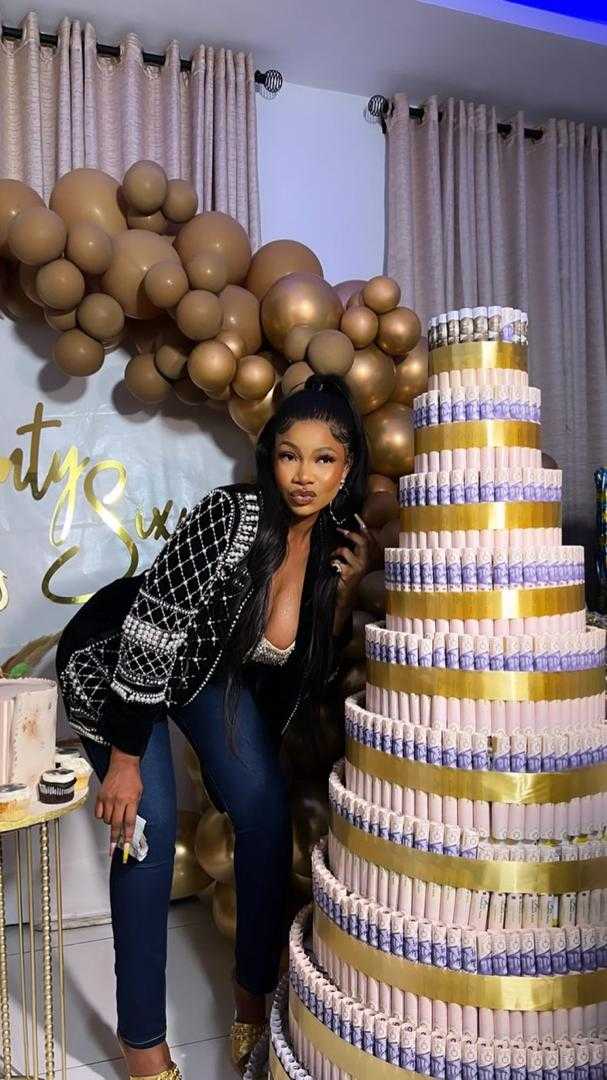 Tacha receives N10M cash gift, others from Titans on her 26th birthday (Video)