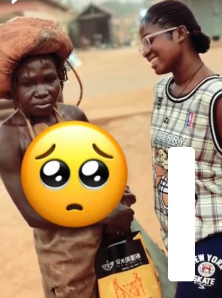 Lady shares moment with alleged mother who is mentally ill (Video)