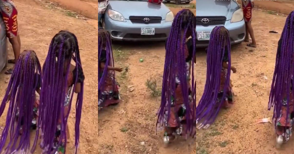"Why stressing these poor kids" - Siblings on heavy braids stirs reactions (Video)