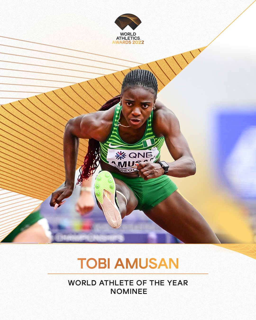 Tobi Amusan nominated for Women’s World Athlete award