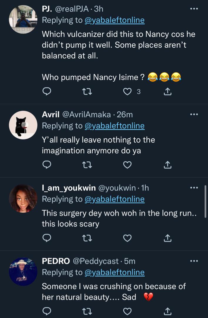 "The old one was better" — Reactions trail Nancy Isime's transformation