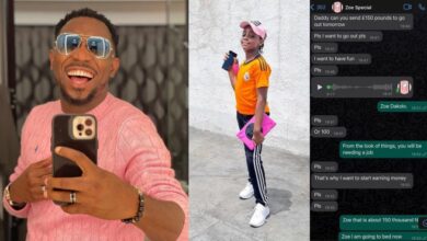 "My tired is tired" — Timi Dakolo says as he shares daughter's chat who requested N150K