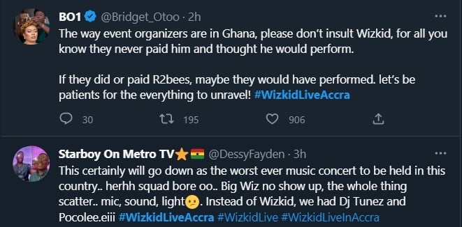 "Worst music concert ever; he should be arrested" — Ghanaians fume over Wizkid absence at his concert