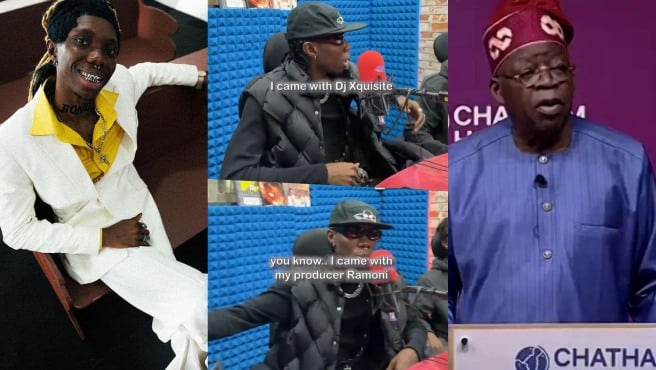 BlaqBonez mimics Tinubu's Chatham House interview, appoints producer and DJ to answer personal questions (Video)
