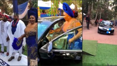 Romantic moment groom surprises bride with car on their wedding (Video)