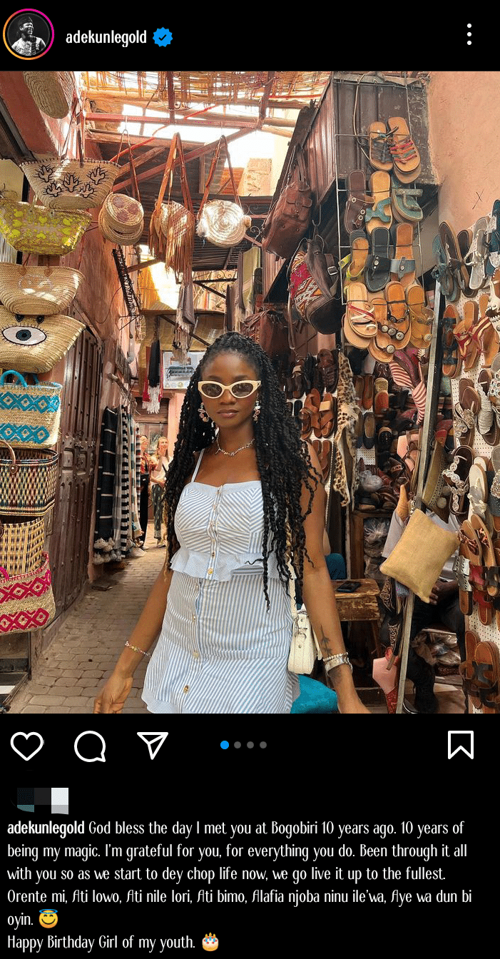 "God bless the day I met you" - Adekunle Gold pens heartwarming note to Simi on her birthday