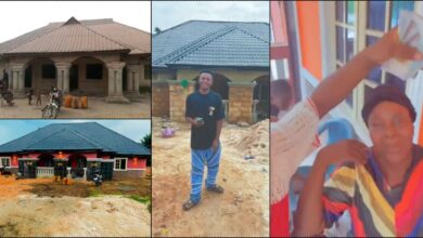 Mother overjoyed as son fulfills promise of completing her house (Video)
