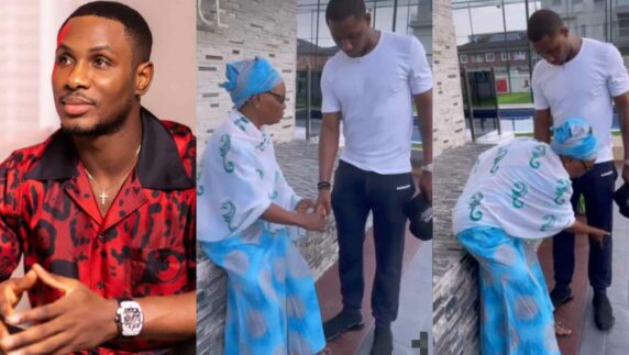 Ighalo shares heartwarming moment mom prayed for him and his legs