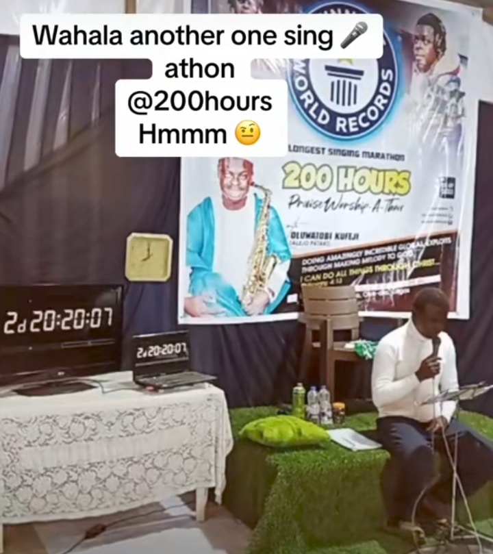 Nigerian man begins 200-hour sing-a-thon