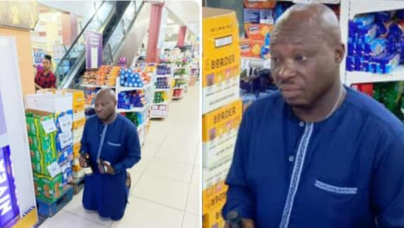 Edo 'big man' caught stealing bottle of Hennessy VSOP worth N58,000 from supermarket