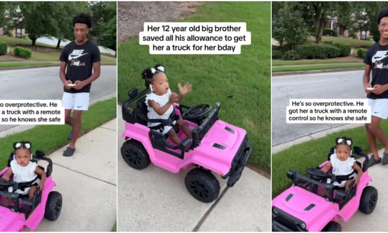 Young boy melts hearts as he saves all his money, buys toy car for his little sister (Video)