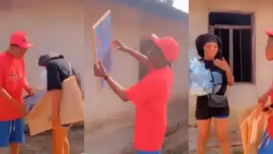 Lady goes all out to celebrate her man for promoting her from side chic to main chic