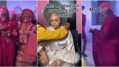 "I thought he'd cry!" - Bride shocked as she sees her dad dancing and partying hard on her wedding day