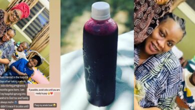 "Avoid zobo" - Woman risks losing 5-month pregnancy as she's rushed to hospital after consuming '1 full bottle of zobo'